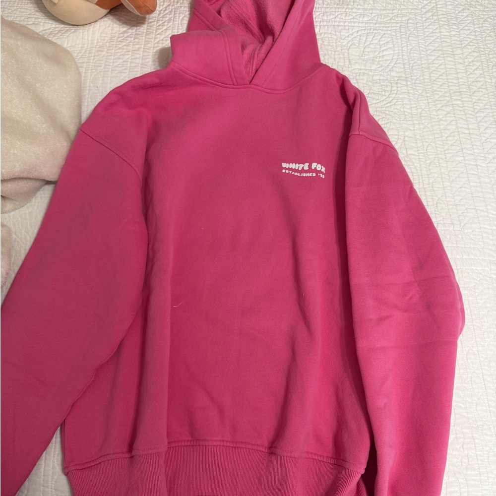 White fox hoodie